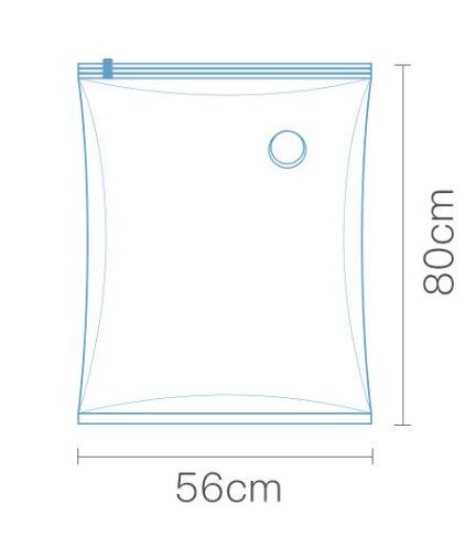 Pladsbesparende vakuum opbevaringsposer ingen pumpe nødvendig terning ekstra stor taske til tæppe dyne pude sengetøj premium stærk genanvendelig: 56 x 80cm