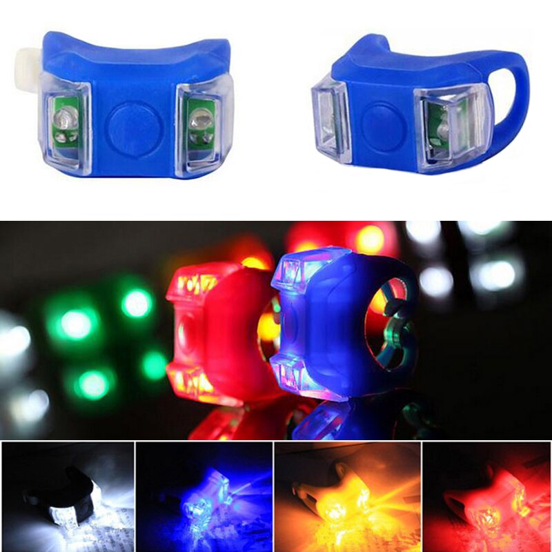 Fiets Veiligheid Waarschuwingslampje Mtb Silicone Fiets Licht Fiets Fietsen Head Voor Achter Wiel Led Flash Light Lamp Fietslicht