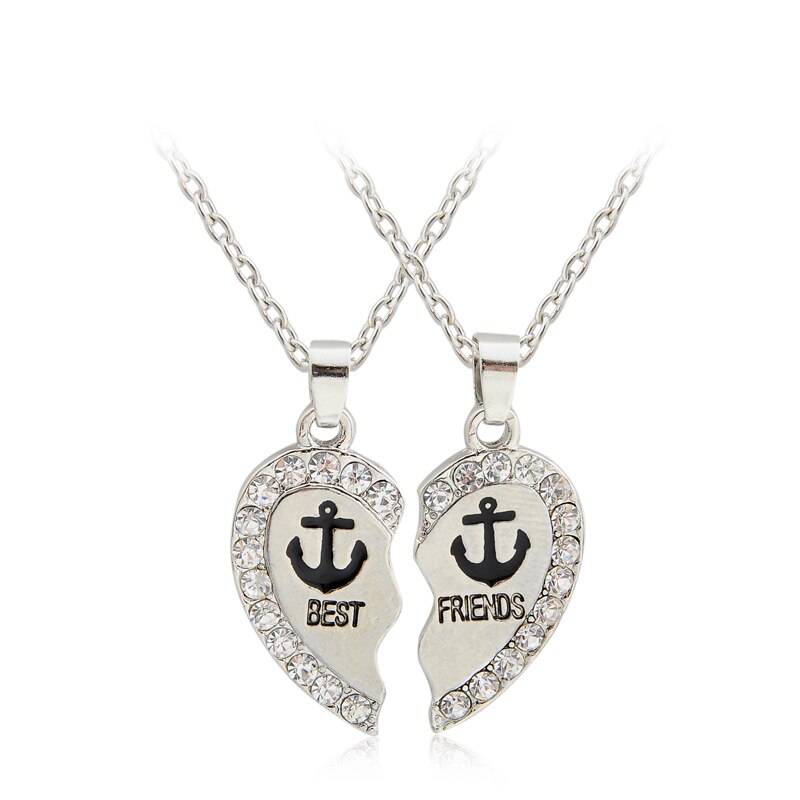 2 PCS/Set Animal Best Friends Friendship Couple Two Parts Pendant Necklace Best For Men Women BFF Jewelry: Style 2