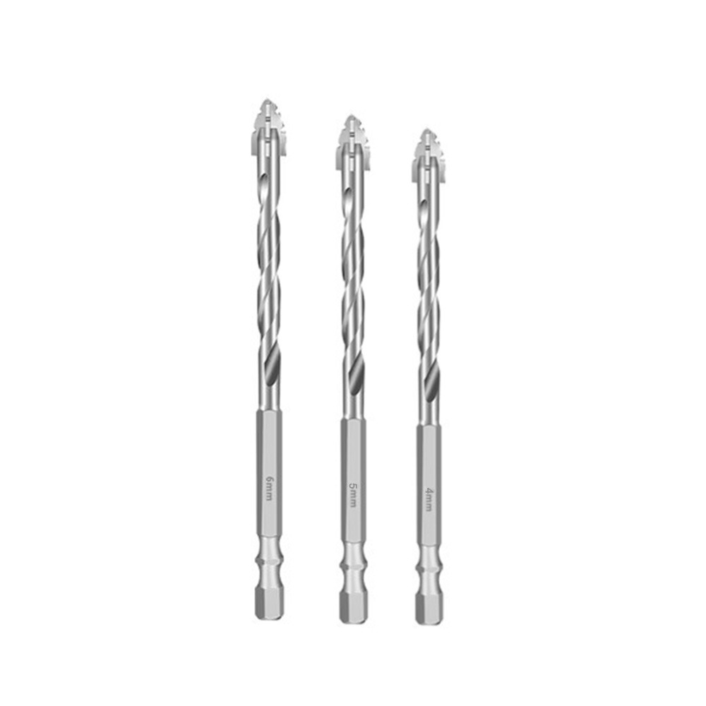 Broca excéntrica de cuatro filos, cabezal oblicuo, juego de brocas para hormigón de alta dureza, juego de brocas de vástago Hexagonal dentada: Naranja