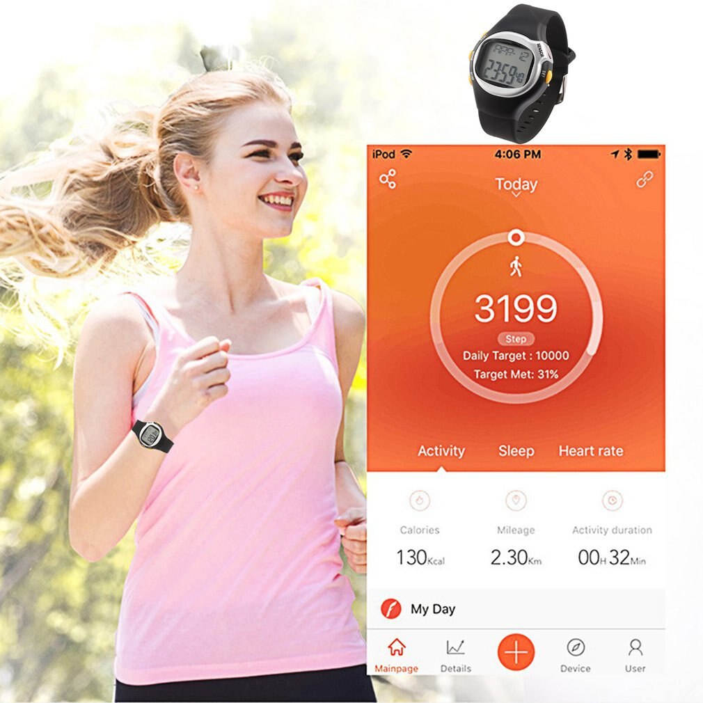 Pouls moniteur de fréquence cardiaque montre-bracelet Calories compteur sport Fitness exercice