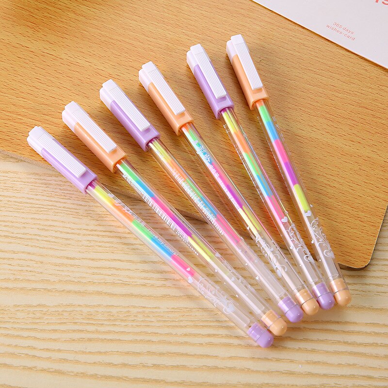1 stk tegneserie frugter highlighter pen mini markør kuglepenne kawaii papirvarer materiale escolar skrive skoleartikler: 181 -1 stk