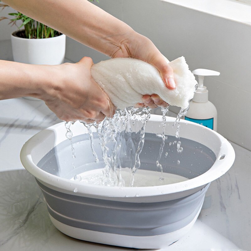 Travel Folding Washbasin Bathroom Portable Silicone Basins Kitchen Folding Laundry Bowl Camping Supplies Foldable Bath Sink