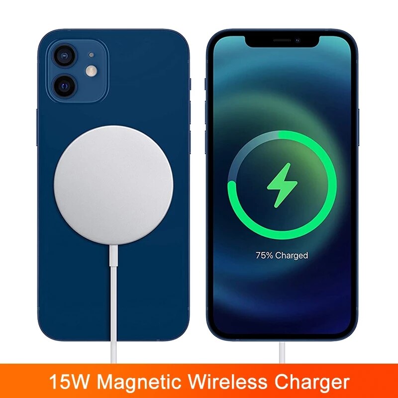 15W Magnetic Wireless Charger For iPhone 13 12 Pro Max Mini QI Fast Charge For Samsung USB C PD Adapter Original Magnet Charger