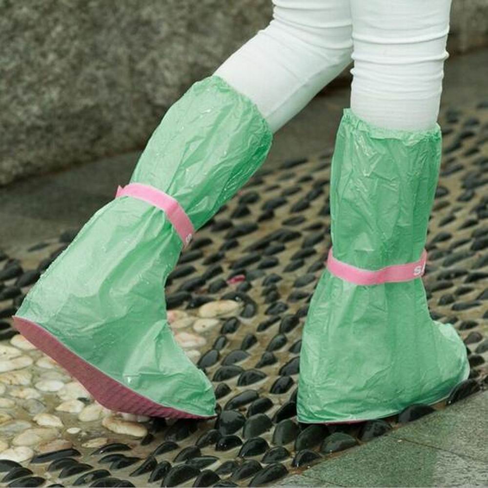 Outdoor Raincoat Set Cycle Rain Boots Overshoes Rainboots ,Travel Essentials overshoes rain Waterproof Rain: green / M