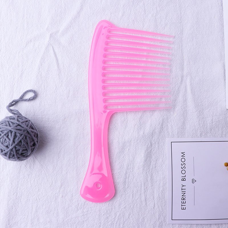 Hair Wig Comb Wide Teeth Comb For Long Hair Combing ABS Long Teeth Comb Stronger Suitable For Female: pink