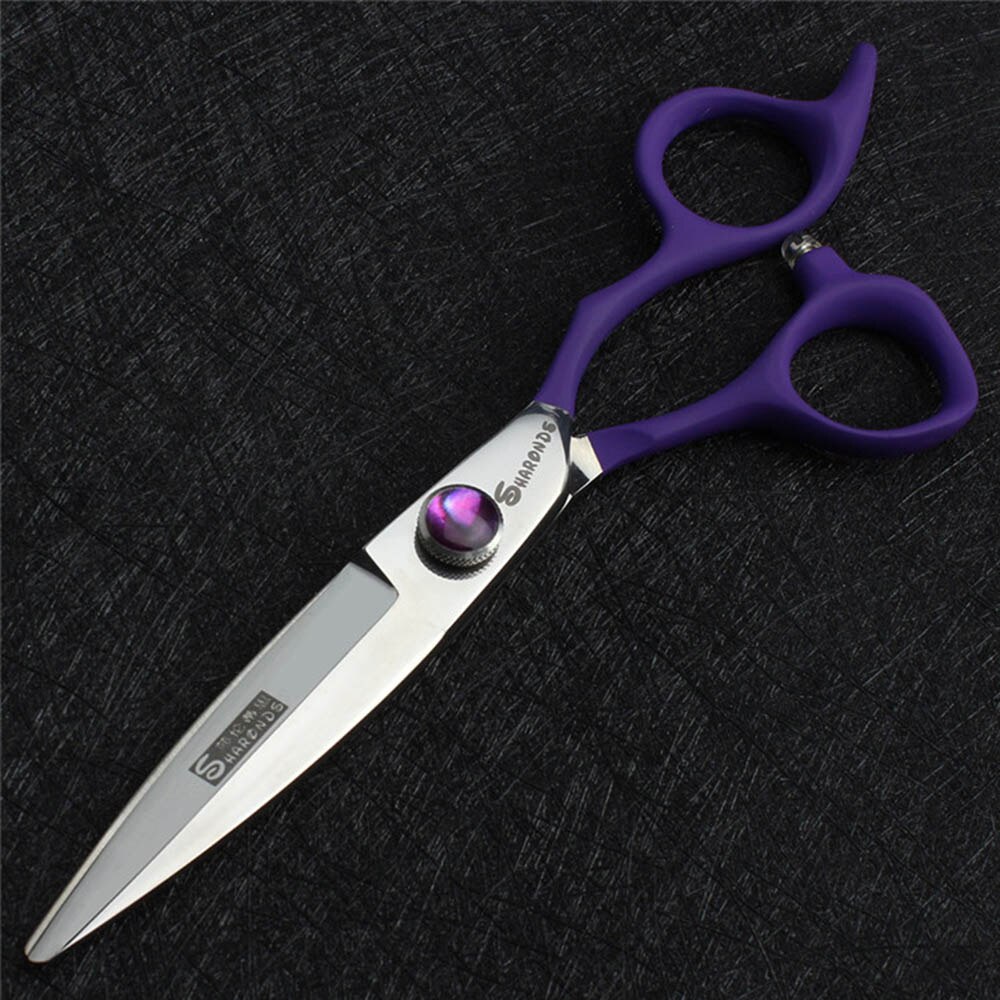 Professionele kappers schaar 6.0 inch lancet schaar Japan 440c roestvrij staal haar schaar kapper schaar: purple scissors