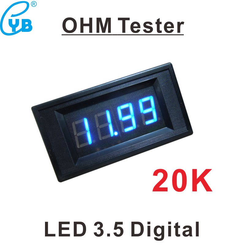 LED 3-1/2 Digitale OHM Reader 20 K Ohmmeter Weerstand Meter Ohm Meter Weerstand Gauge Slip Meter Impedantie Meter DC 5 V