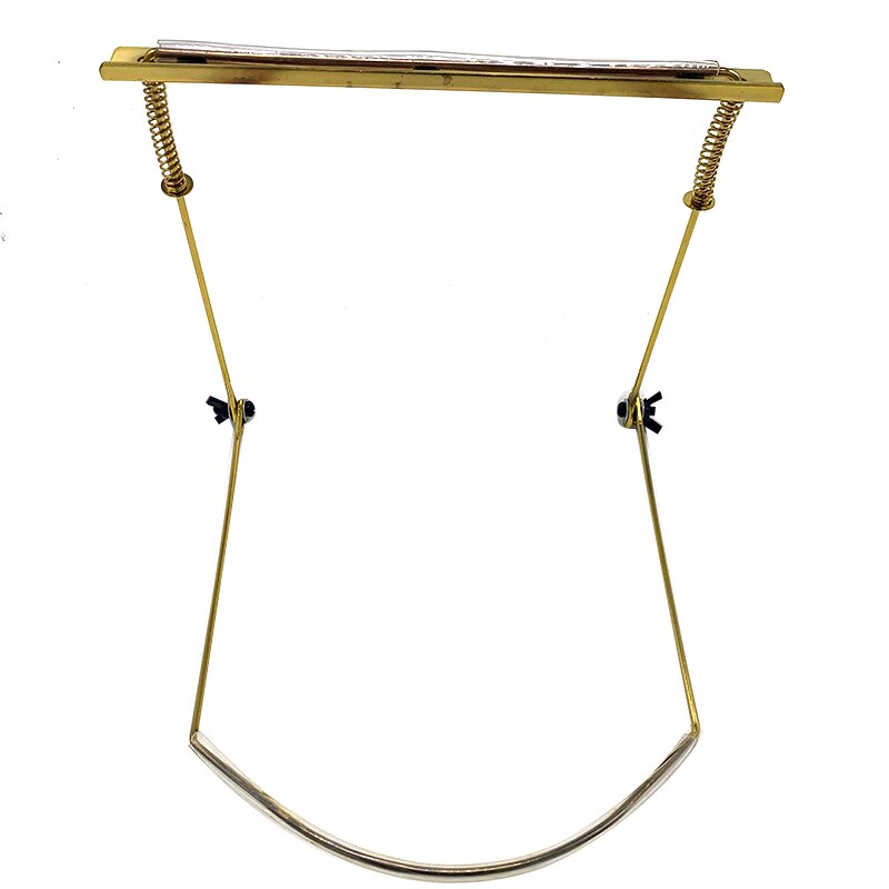 Professionele Harmonica Hals Holder Verstelbare Geschikt 24 Hole Rack Mount Stand Goud: Default Title