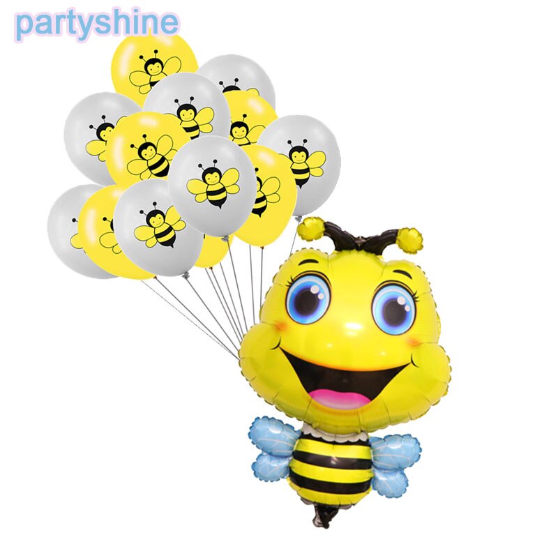 Bee Balloons Set Cute Cartoon Bumble Bee Ballons For Baby Shower Favors Supplies Forest Theme Kids Birthday Party Decorations