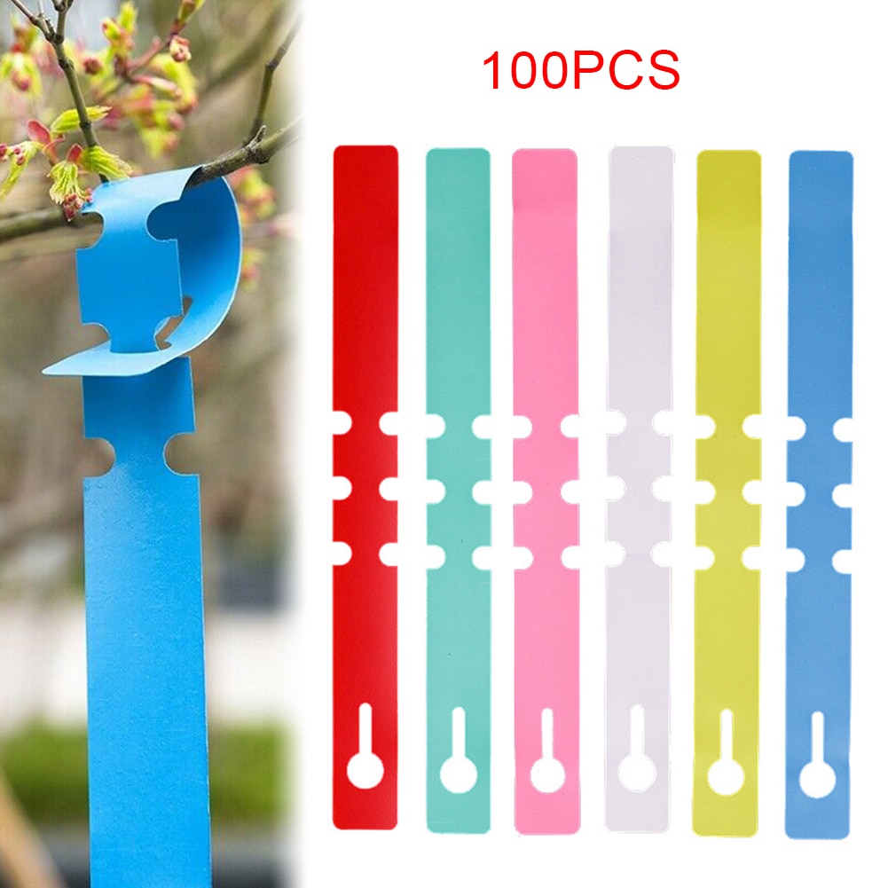 100PCS Garden Plant Tags Tree Labels Hanging Name Tags Seed Nursery Marker Waterproof Seedling Plant Fruit Trees Signs Prompt