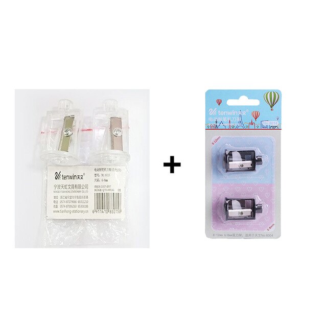 Automatisk blyantspisser til-skrog elektrisk bryter blyantspisser utskiftbar verktøyholder skoleartikler papirvarer