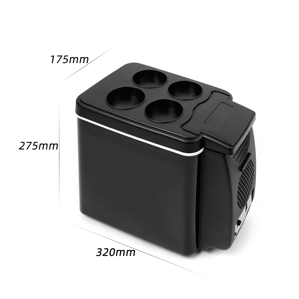 12V 6L Dual-Use Car Refrigerator Multi-Function Temperature Control Portable Box Cooler Warmer Dormitory Cans Beer Cooler