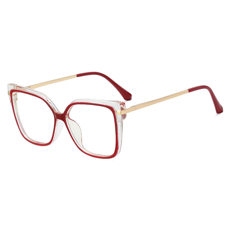 Vierkante Anti Blauw Licht Bril Vrouwen Grote Frame TR90 Mode Computer Brillen Mannen Blauw Licht Blokkeren Eyewear: 4