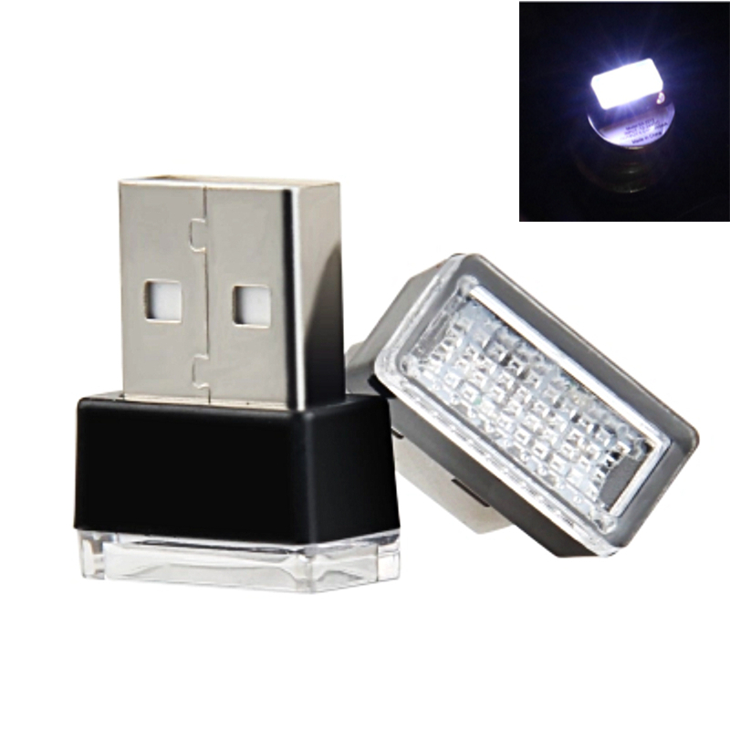 Mini Usb Licht Led Modeling Auto Omgevingslicht Neon Interieur Licht Auto Sieraden Ambient Noodverlichting Auto Accessoires 7 Kleuren: 3000k gouden