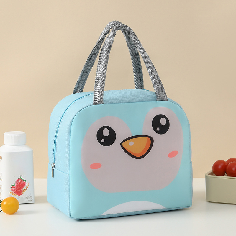 Cartoon Lunch Bag Portable Cute Pet Lunch Bag Oxford Cloth Thickened Insulation Bag Fresh Handheld Ice Pack Lunch Box Bag: Yellow