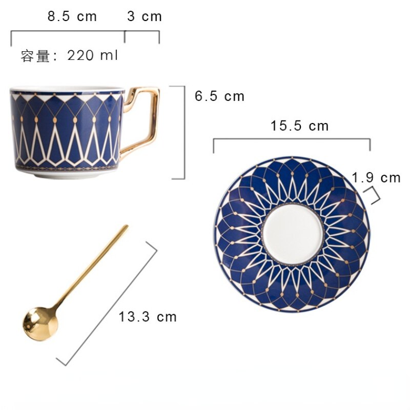 European Style 2 Pcs Turkish Espresso Cups With Saucers Spoon Ceramic Cup SetFor Black Tea Coffee Kitchen Party Drink Ware