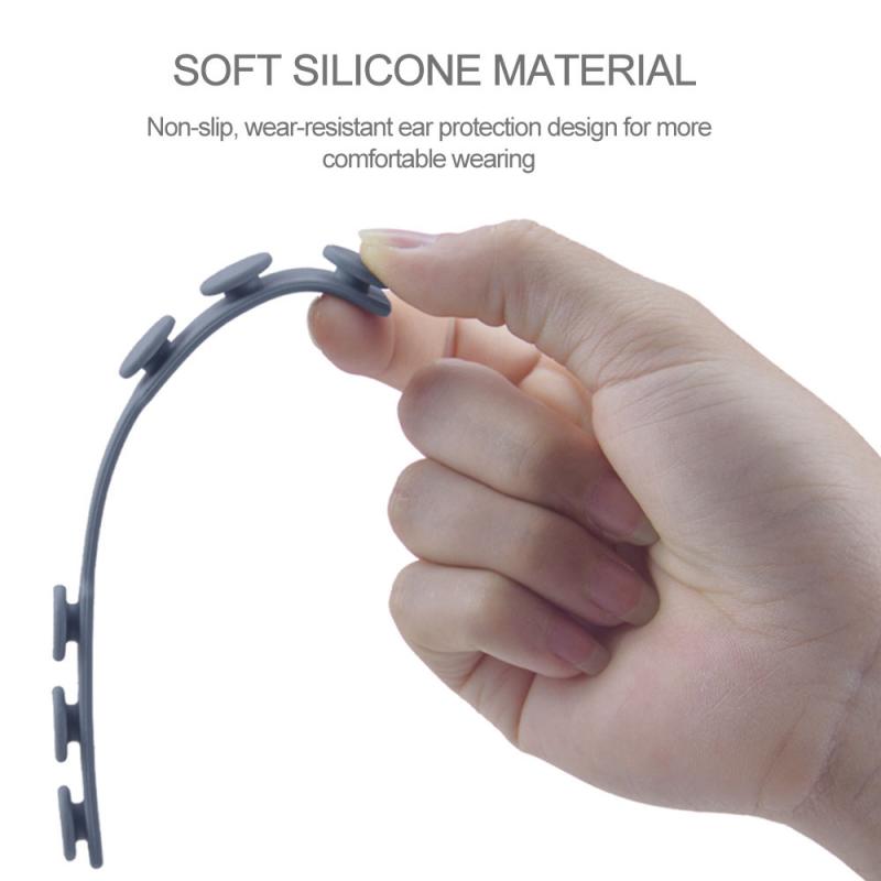 10 pièces Masque D'extension de Corde Boucle TPU Masque Crochet D'oreille-tirant Earmuffle Artefact Moto Masque Corde TPU Oreille Bouclier Boucle
