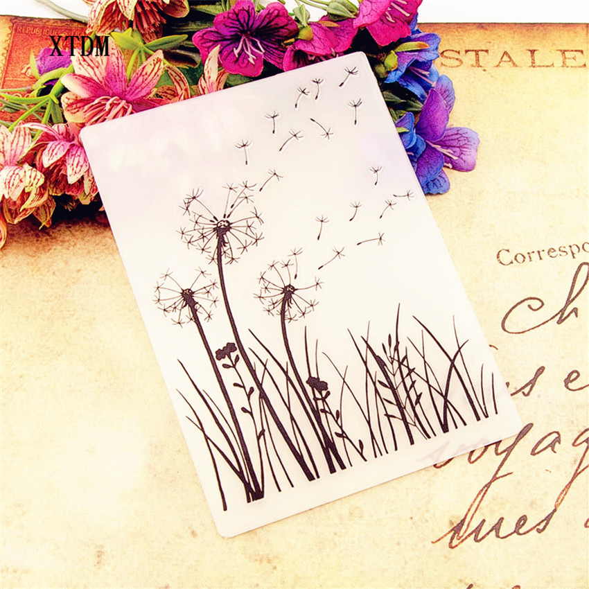 Easter plastic dandelion template craft card making paper card album wedding decoration Embossing folders