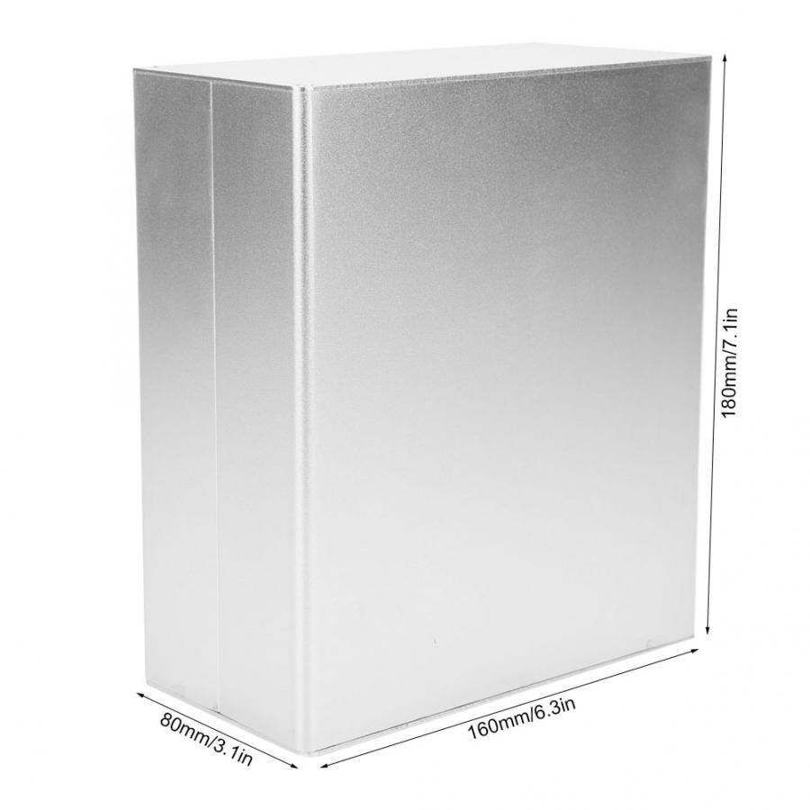 Electrical Wire Junction Box Aluminum Project Box Matte Silver Split Type DIY Electronic Enclosure Case 80x160x180mm