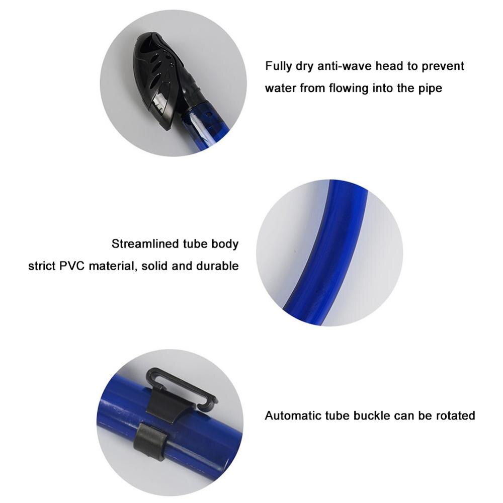 Full Dry Breathing Tube Diving Snorkel Silicone Air Breathing Tube Swimming Underwater Snorkel Scuba Snorkeling Tube