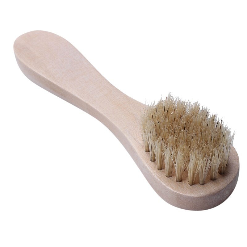 Houten handvat borstel met zwijnenhaar gezichtsborstel natuurlijke haren houten hand - huidverzorging & spa producten