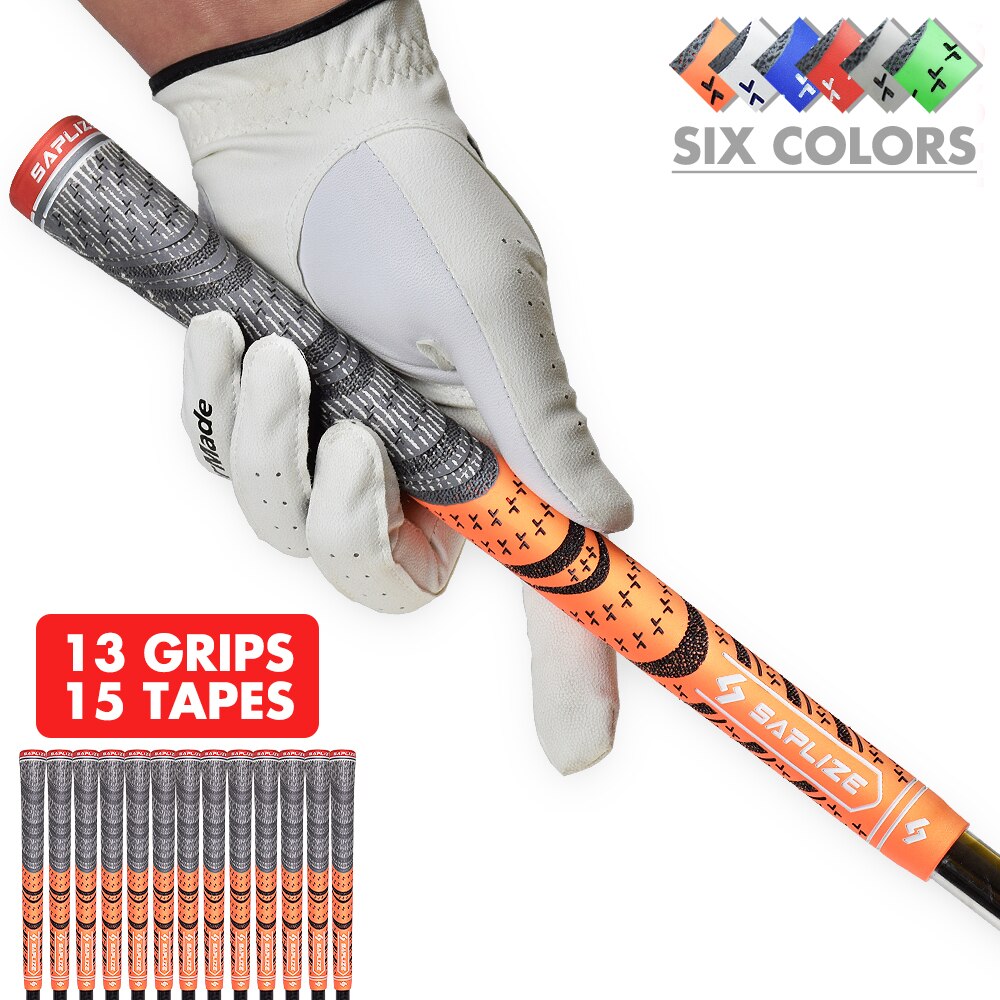 Saplize LL Cord Yarn Technology Golf Club Grips Rubber Tacky Dry 13 Pcs Pack with 15 Free Tapes