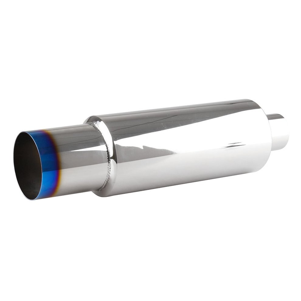 Universal Stainless Steel Car Exhaust Pipe Muffler Resonator 51mm Inlet/Outlet Exhaust Tip Tube Silencer