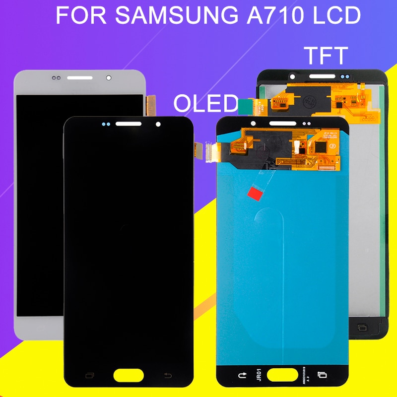 Catteny A7 Lcd Display Voor Samsung Galaxy A710 Lcd A7100 A710M A710F Display Met Touch Screen Digitizer Vergadering + gereedschap