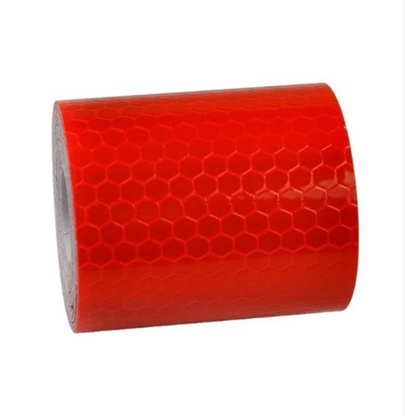 Safety Mark Reflective Tape Sticker Car Styling Self Adhesive Warning Tape Automobiles Motorcycle Reflective Strip: Red