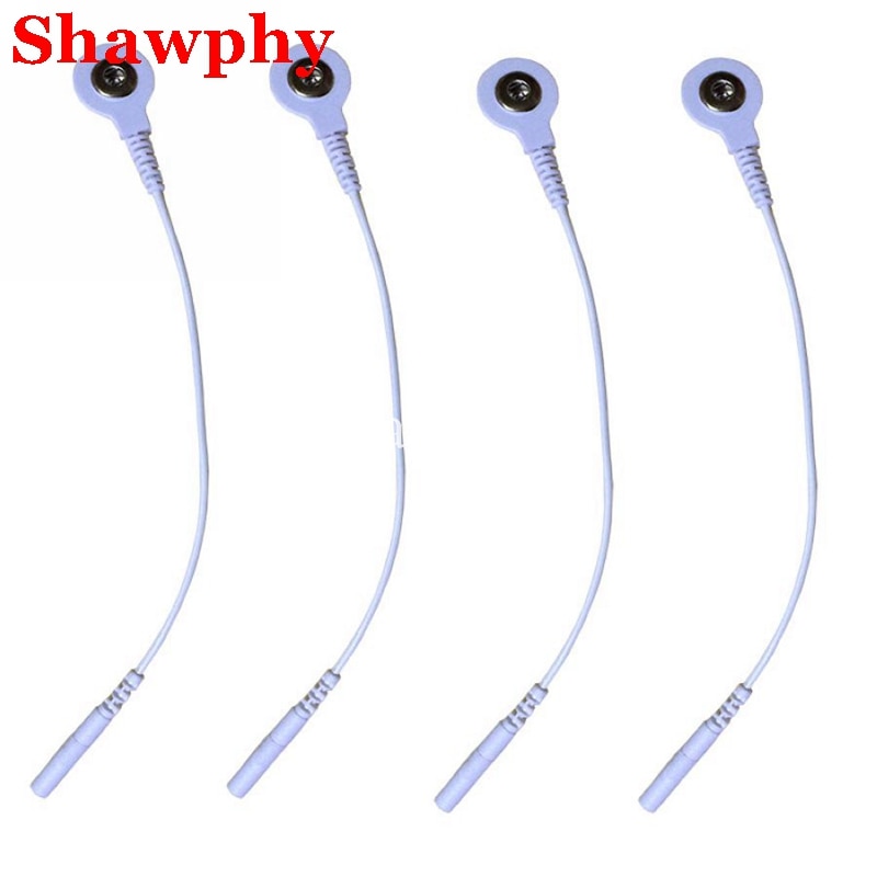 Cables de conexión de electrodos para máquina de terapia TENS/EMS, clavija de 2,0mm a 3,5mm, 20 unidades