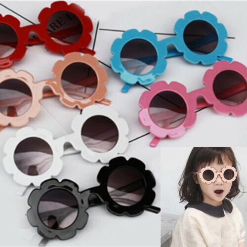 Solblomst kid runde solbriller drenge piger runde  uv400 briller polycarbonatblå lysblokerende briller
