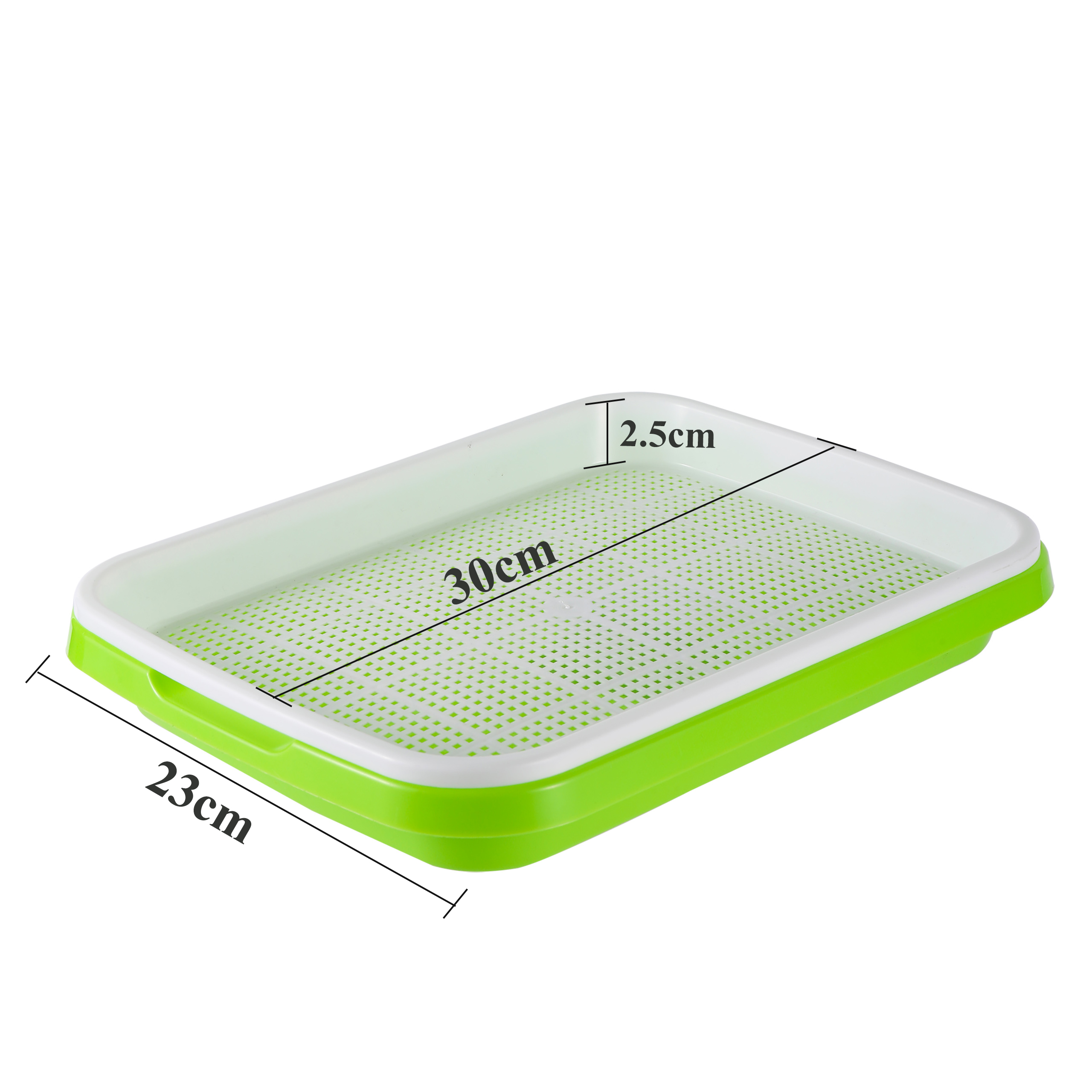 Sprouting Tray Double Layer Pea Mung Bean Peanut Wheat Hydroponic Sprout Plate Seedling Sprouter Cat Grass Soilless Planting Pot: WHITE