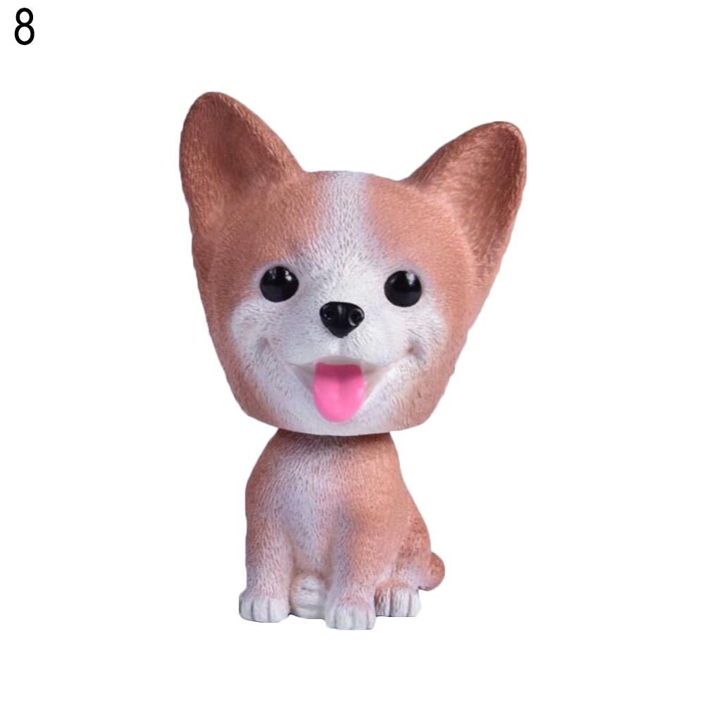 Cabeza oscilante para cachorro, perro de imitación, Interior de coche, adorno para el salpicadero,: 8