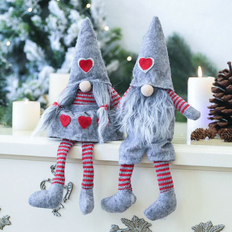 Frohe Weihnachten Lange Hütte Schwedisch Santa Gnom Plüsch Ornamente Handgemachte Elf Spielzeug Heimat Party Dekor Weihnachten für Art