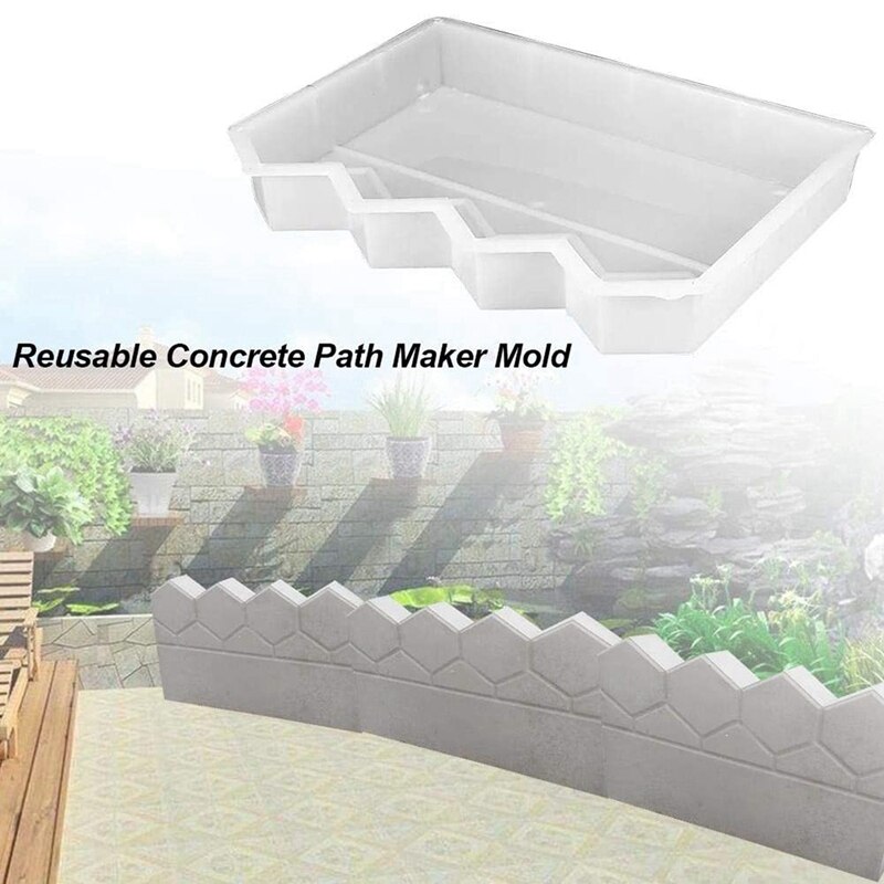 Reusable Concrete Path Maker Molds Stepping Stone Paver Lawn Patio Yard Garden DIY Walkway Pavement Paving Moulds