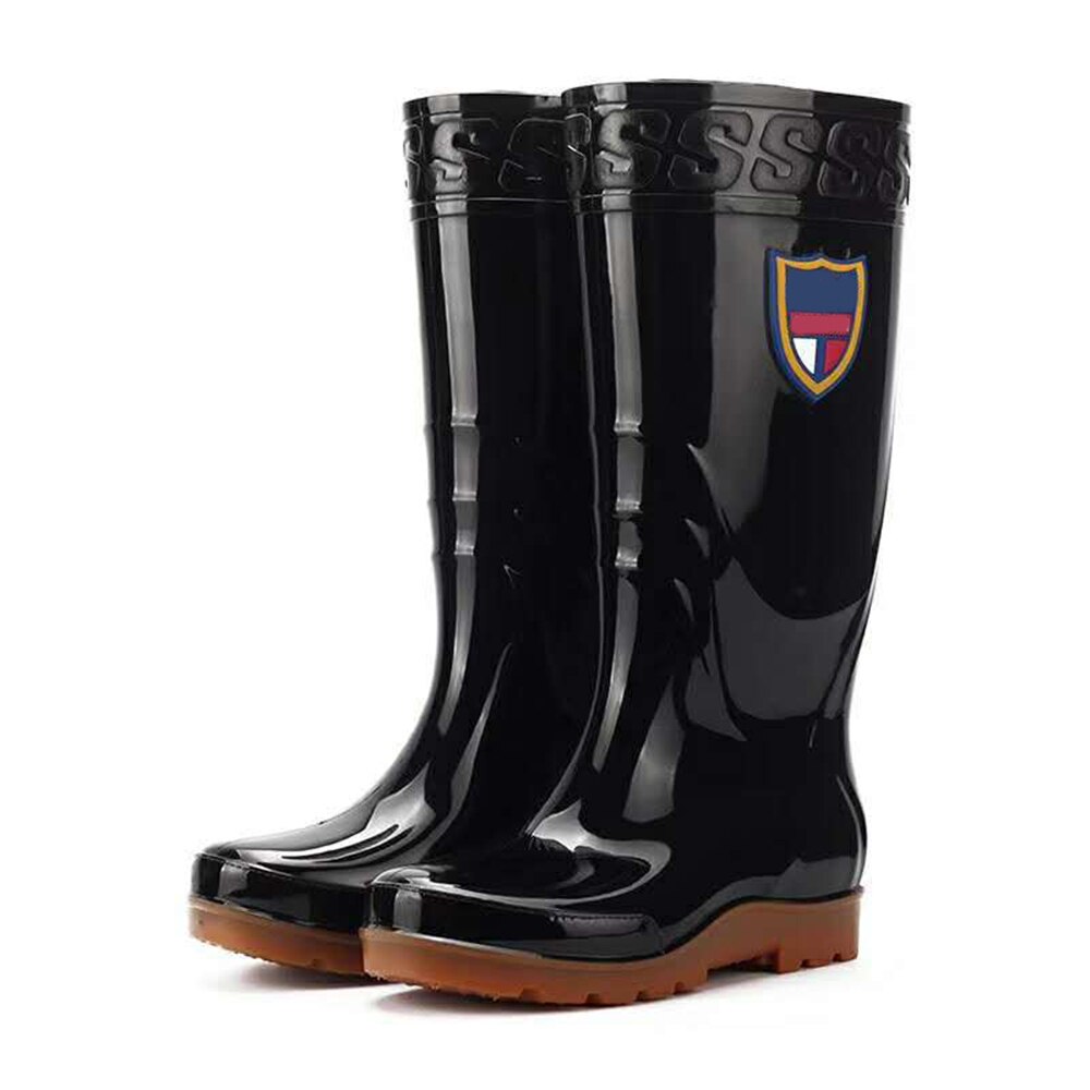 Mannen Rubber Schoenen Regen Laarzen Outdoor Waterdichte Voor Mannelijke Dikke Zool Ademend Praktische: HE41