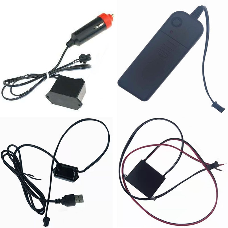 DC 3V AA Battery 5V USB 12V Adapter Driver Car Lighter Controller Inverter For El Wire Electroluminescent Light