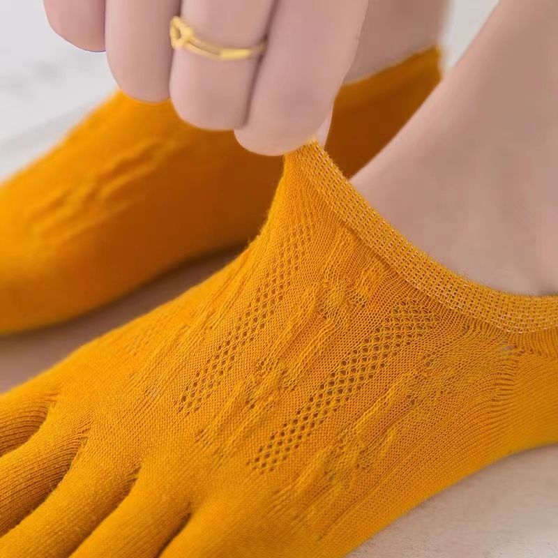 3 pares de calcetines de mujer de de algodón transpirable Invisible tobillo calcetines cortos de barco punta abierta elasticidad absorbente de sudor señoras Sox