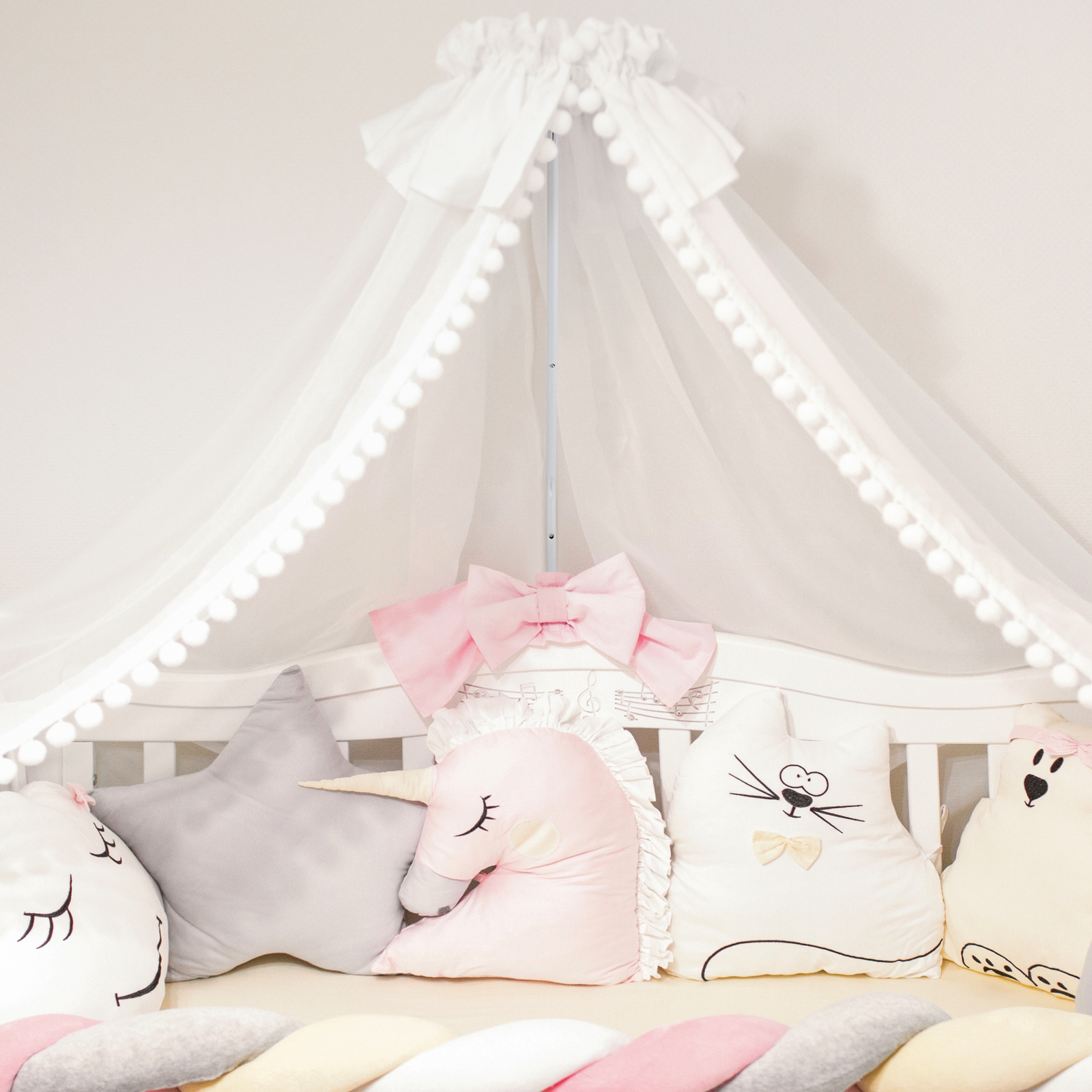 1Set Baby Krippe Baldachin Halter Metall Moskito Net Ständer Robust Sicher Für Neugeborene Starke Unterstützung Krippe Wiegen Baby Dusche