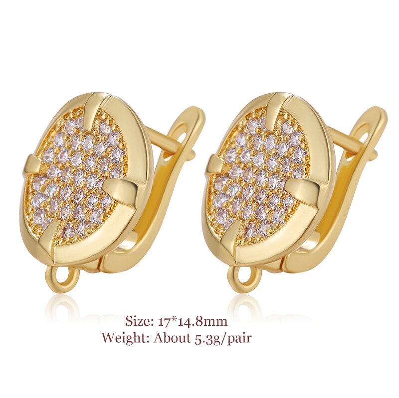 Multi-Stil Glänzende Strass Ohrring Haken Verschlüsse Zirkon Ohrringe Erkenntnisse Für Frauen DIY Schmuck Zubehör Liefert: 1651