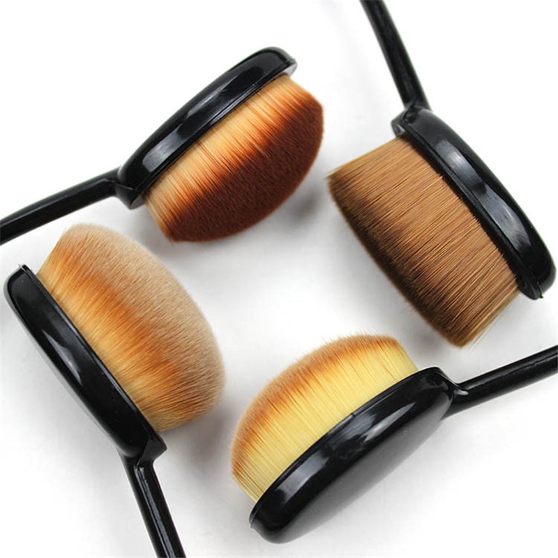 Make up Brush 4 modellen Tandenborstel Ovale Vorm Conceler Foundation Blush Brush Voor Vrouwen Cosmetica pinceaux maquillage
