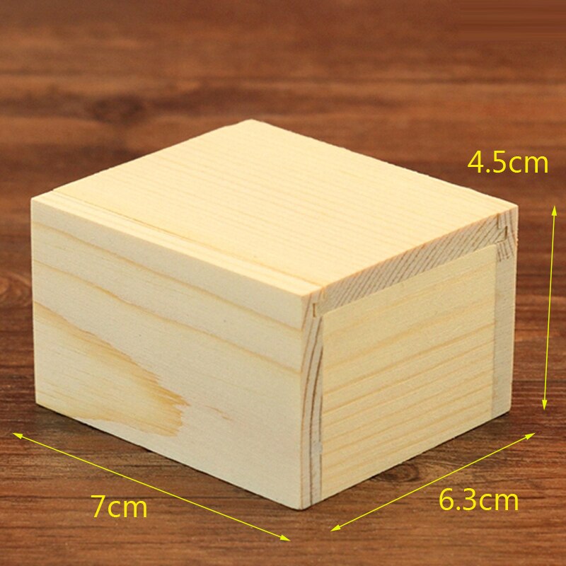 Solid Wood Clockwork Pull-out Music box DIY Wooden Eight Rhymes Musical Box Golden Sliver Movement best for Home Decor