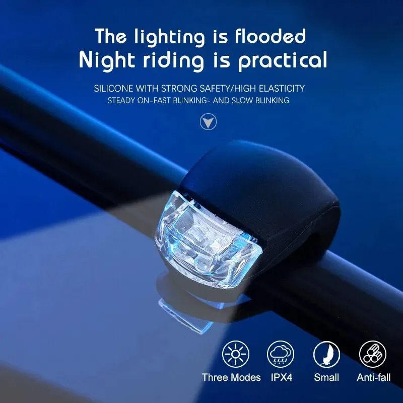 Luces de bicicleta luces de rana portátiles advertencia de conducción nocturna luces LED coloridas bicicletas de montaña de carretera luces traseras accesorios de bicicleta