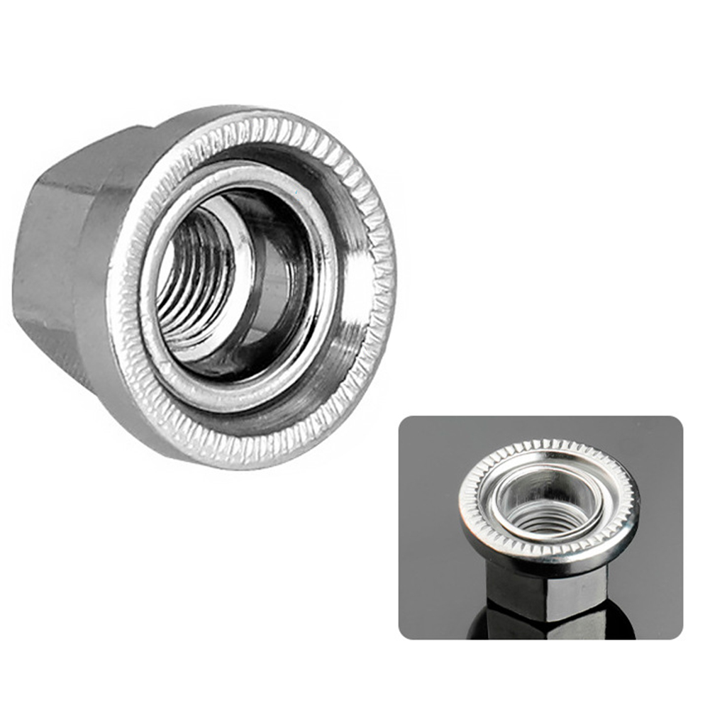 2 uds tuerca de tripulación para bicicletas tornillo de bicicleta M9 M10 3/8 tuerca de tornillo para bicicletas MTB bujes serie motores buje piezas de bicicleta de plata oscura