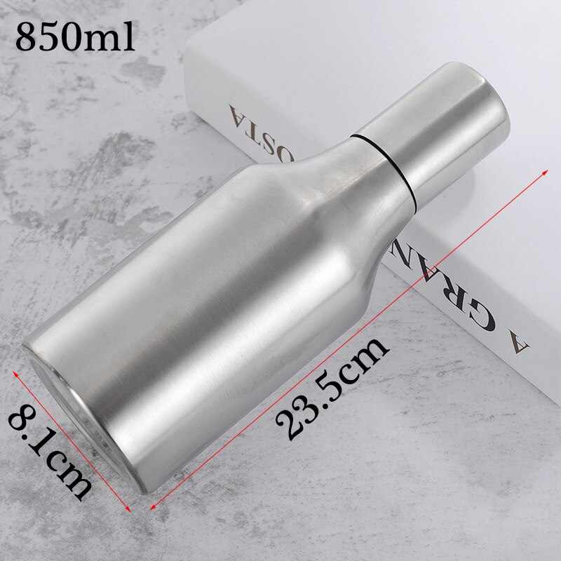 304 rostfria kannor läckagesäkra rostfria vattenflaskor kan användas för vattenkokare, vattenkokare, metall vattenflaska: 850ml