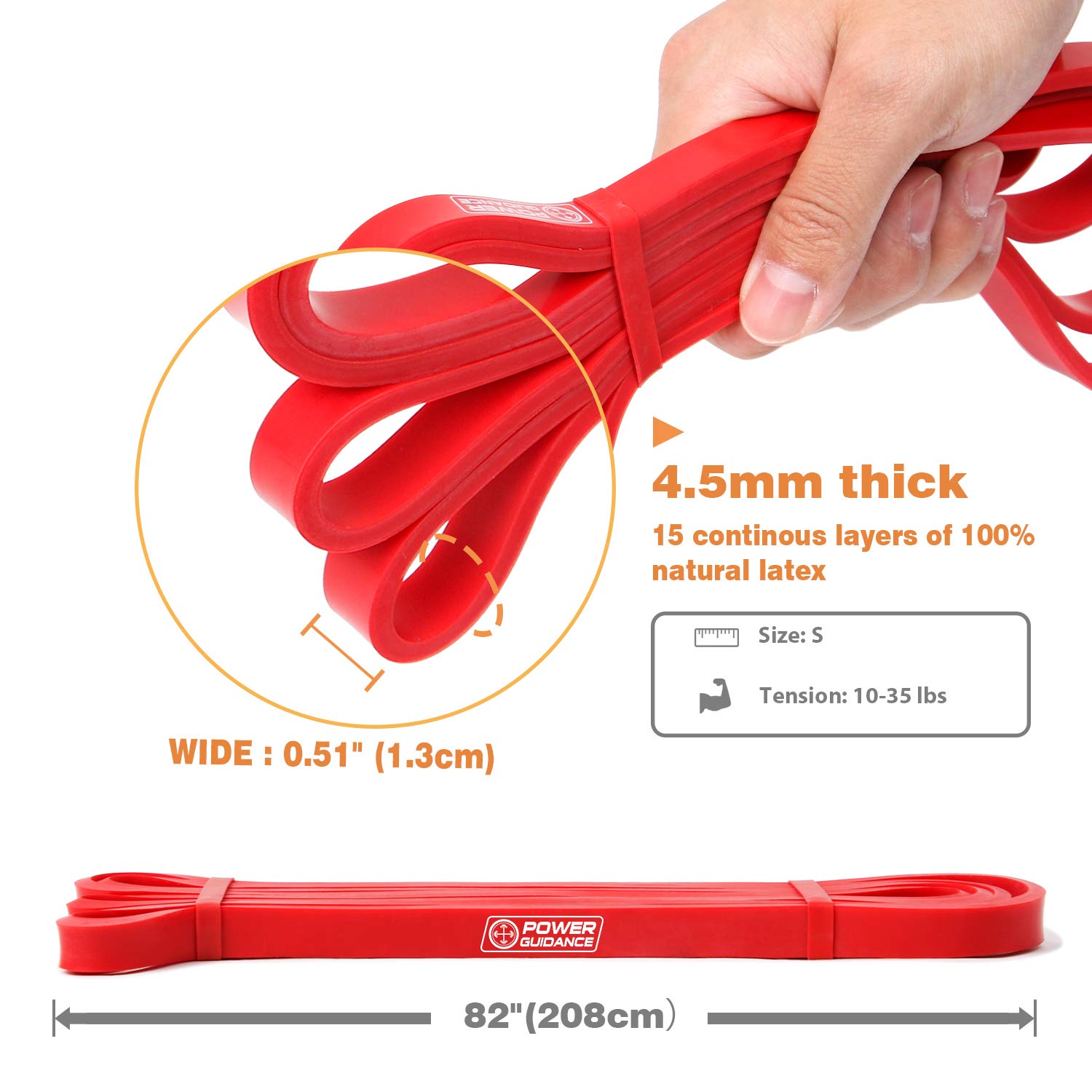 Power Guidance Pull Up Assist Bands Heavy Duty Resistance Band Mobility &amp; Power lifting Bands Perfect for Body Stretching