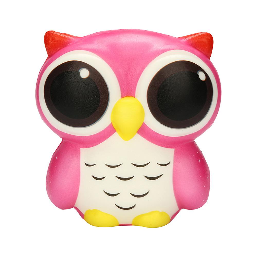 Adorable Owl Squishy Slow Rising Cartoon Doll Simulation Owl Toy Decompression Stress Cute Reliever Toy Children Pu Slow Re I2K5: Default Title