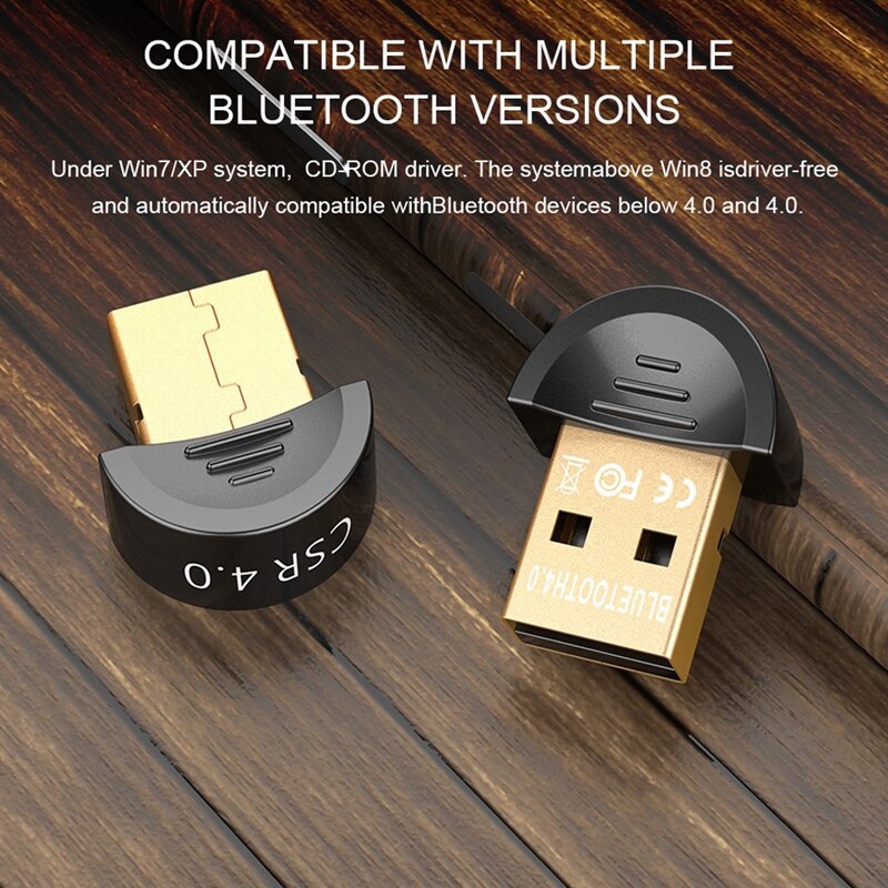 Mini adaptateur Bluetooth USB CSR 4.0 récepteur de Dongle sans fil pour ordinateur portable WIN XP VISTA 7 8 10