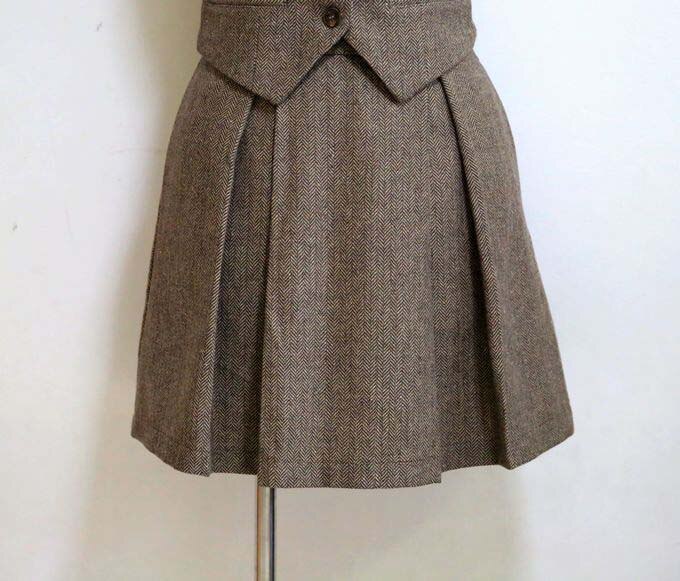 3 peça conjunto de lã feminino calças ternos fino trabalho wear escritório senhoras manga longa blazer + colete + calças terno feminino: Skirt / M